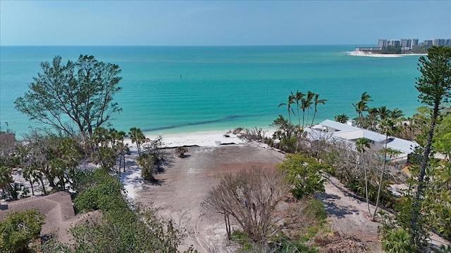 view of water feature featuring a beach view