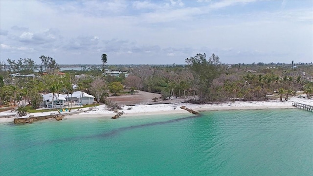 water view with a view of the beach