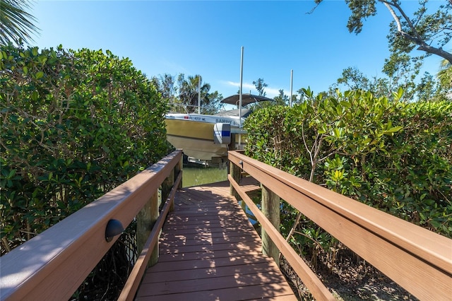 view of dock