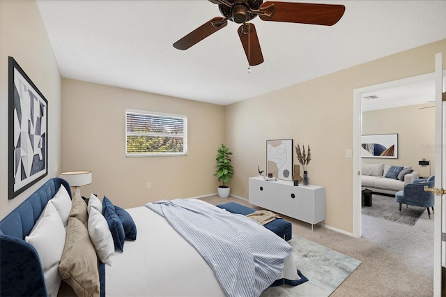 2839 Swifton Dr Unit 28, Sarasota, FL 34231 - bedroom featuring carpet, ceiling fan, and baseboards