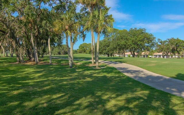 view of community featuring a yard