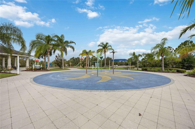 view of swimming pool featuring community basketball court