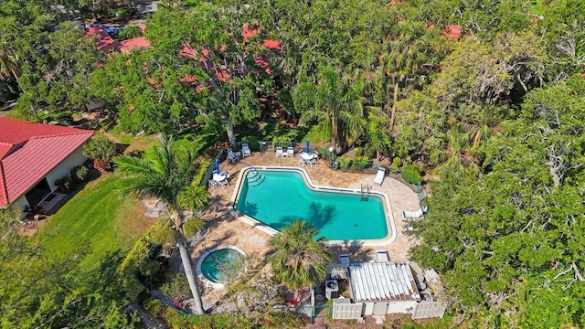 birds eye view of property
