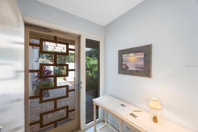view of doorway to outside