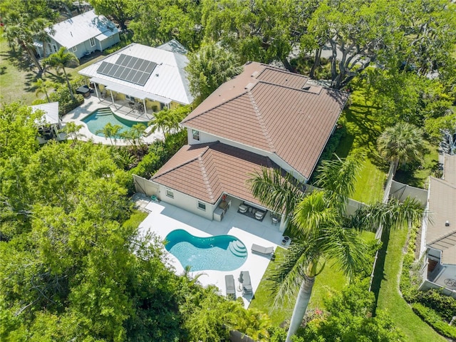 4013 Red Rock Ln, Sarasota, FL 34231 - view from above of property with a pool