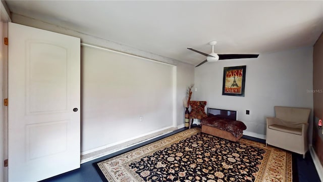 5727 25th St W, Bradenton, FL 34207 - sitting room featuring baseboards and ceiling fan