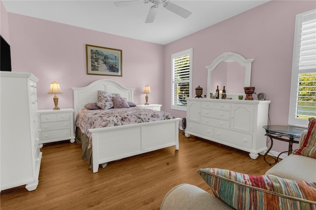 2064 Batello Dr, Venice, FL 34292 - bedroom featuring wood finished floors, ceiling fan, and baseboards
