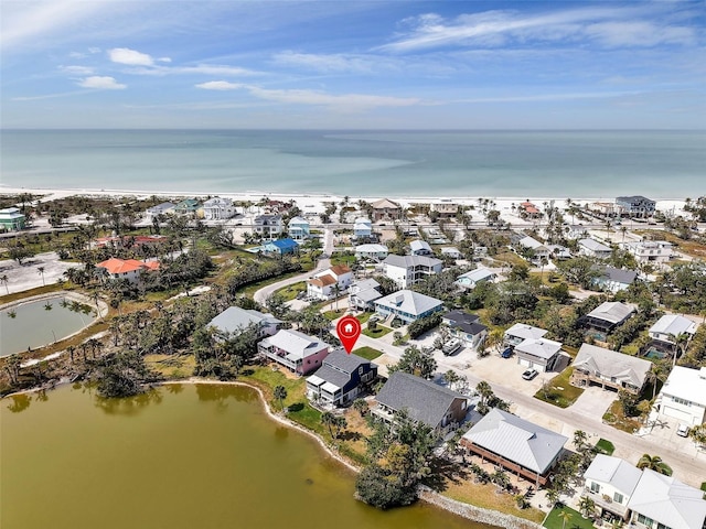 21687/689 Indian Bayou Dr, Fort Myers Beach, FL 33931 - birds eye view of property featuring a water view