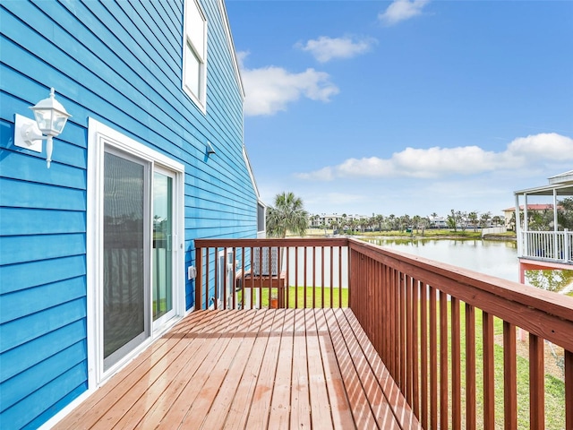 21687/689 Indian Bayou Dr, Fort Myers Beach, FL 33931 - deck featuring a water view