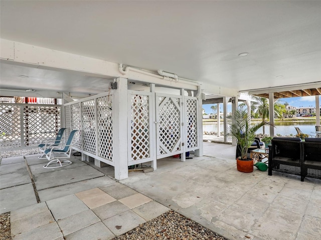 21687/689 Indian Bayou Dr, Fort Myers Beach, FL 33931 - view of patio / terrace featuring a water view
