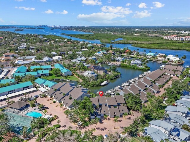 1233 Dockside Pl Unit 207, Sarasota, FL 34242 - aerial view of residential area with a large body of water