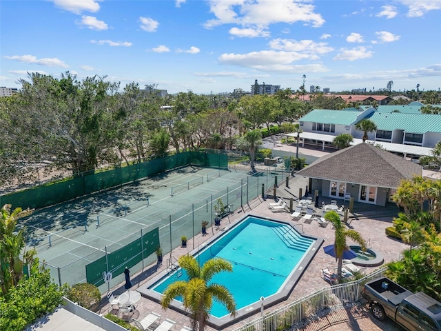 1233 Dockside Pl Unit 207, Sarasota, FL 34242 - community pool with a patio and a tennis court