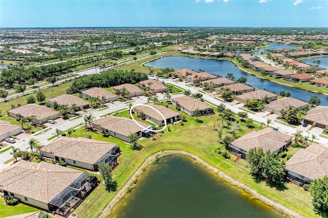 19889 Benissimo Dr, Venice, FL 34293 - aerial view with a water view and a residential view