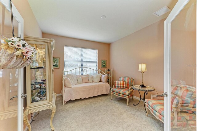 19889 Benissimo Dr, Venice, FL 34293 - carpeted bedroom featuring visible vents and french doors