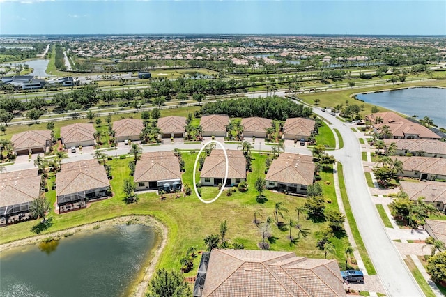 19889 Benissimo Dr, Venice, FL 34293 - bird's eye view with a residential view and a water view