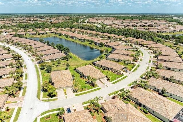 19889 Benissimo Dr, Venice, FL 34293 - bird's eye view with a residential view and a water view