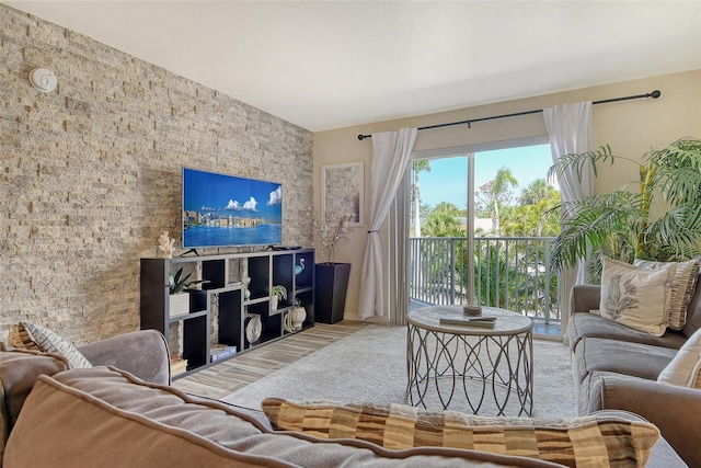 5963 Midnight Pass Rd Unit 355, Sarasota, FL 34242 - living room with an accent wall