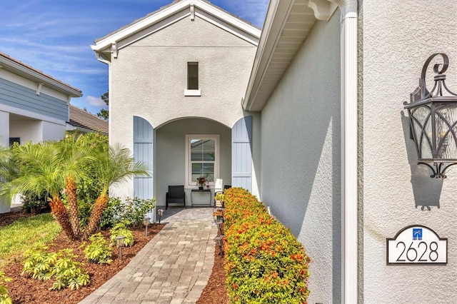 2628 Sapphire Blue Ln, Bradenton, FL 34211 - property entrance with stucco siding