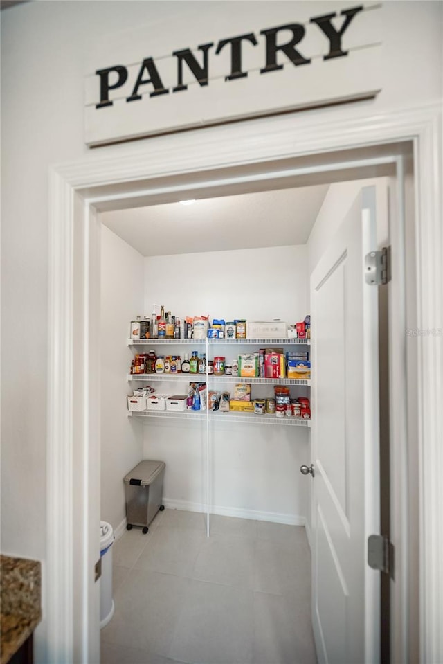 view of pantry