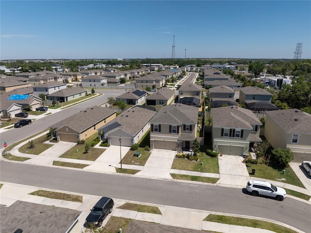 bird's eye view with a residential view
