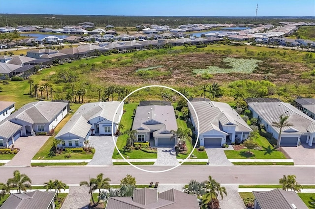 17675 Azul Dr, Lakewood Ranch, FL 34202 - bird's eye view with a residential view and a water view