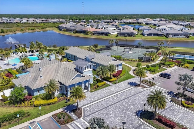 17675 Azul Dr, Lakewood Ranch, FL 34202 - bird's eye view featuring a residential view and a water view