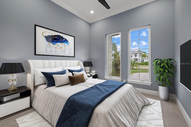 9241 Starry Night Ave, Sarasota, FL 34241 - bedroom featuring baseboards, recessed lighting, and a ceiling fan