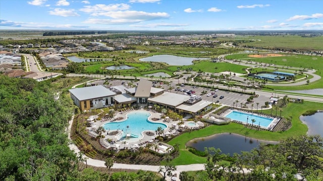 9241 Starry Night Ave, Sarasota, FL 34241 - bird's eye view with a water view