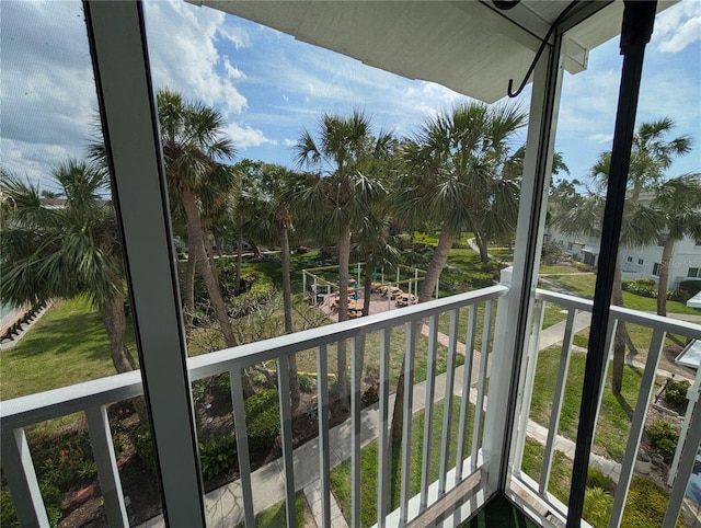 view of balcony