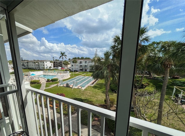 view of balcony