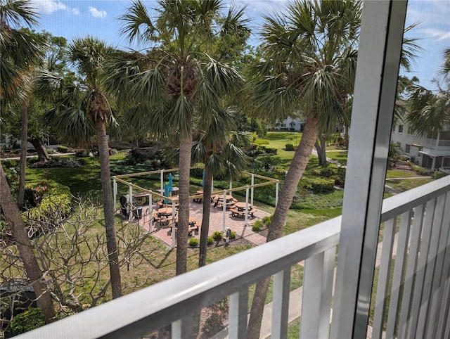 view of balcony