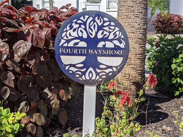 view of community sign