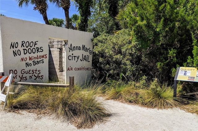 view of community sign