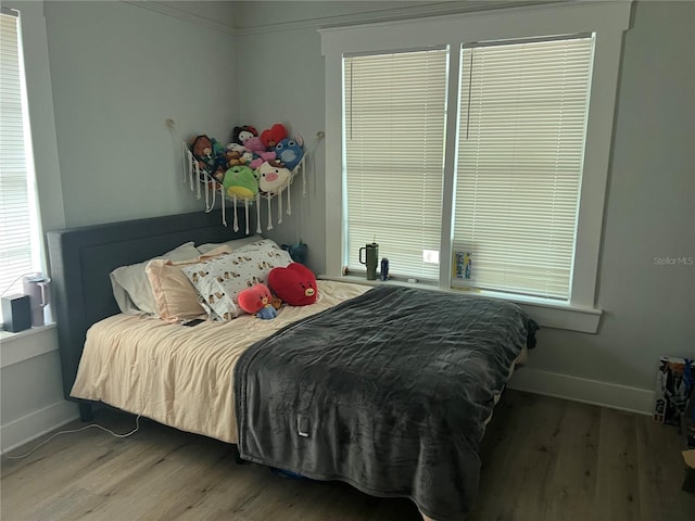 1002 E Ida St, Tampa, FL 33603 - bedroom with baseboards and wood finished floors