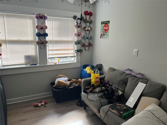 1002 E Ida St, Tampa, FL 33603 - recreation room with baseboards and wood finished floors