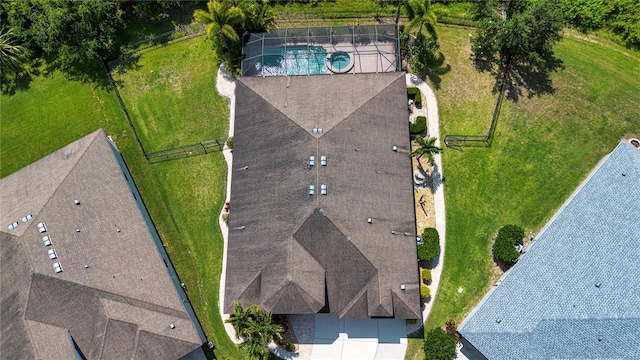 12841 Balsam Ter, Bradenton, FL 34212 - view from above of property featuring a pool