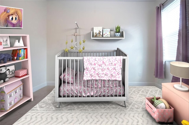 12841 Balsam Ter, Bradenton, FL 34212 - bedroom with a crib, multiple windows, and baseboards
