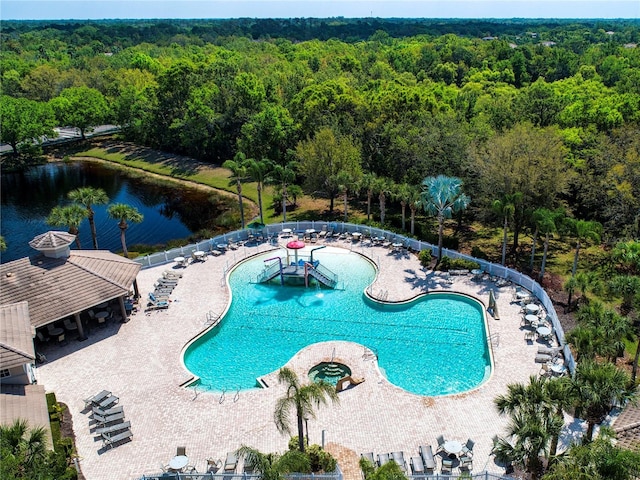 12841 Balsam Ter, Bradenton, FL 34212 - community pool with a wooded view and a water view