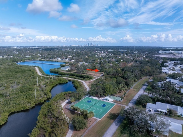3901 30th Ave S, Saint Petersburg, FL 33711 - birds eye view of property featuring a water view