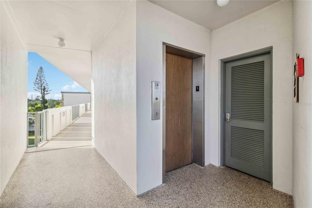 hall with elevator