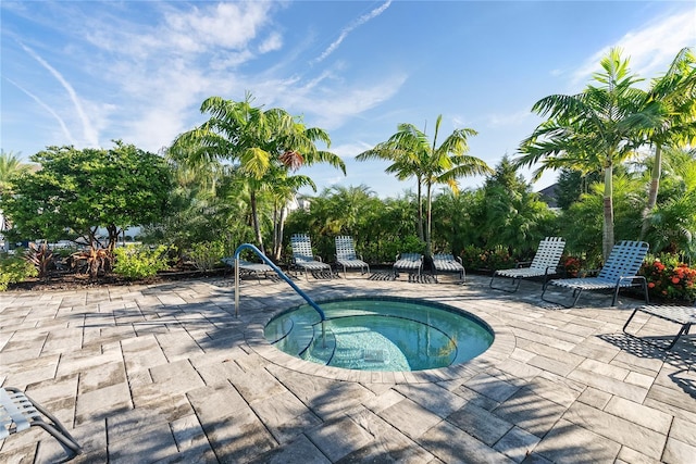 4625 Foxtail Dr, Parrish, FL 34219 - view of swimming pool featuring a patio and a community hot tub