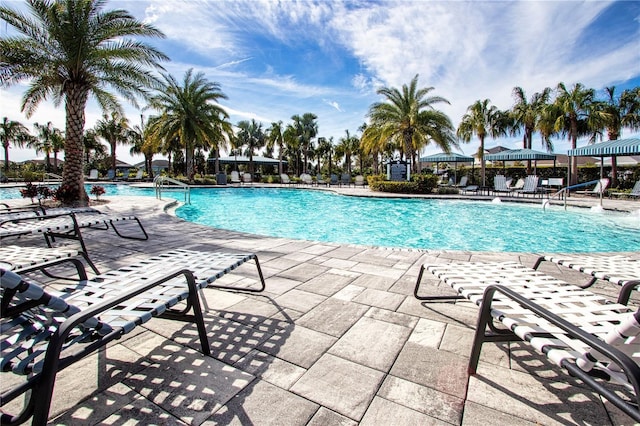4308 Fly Rod Ter, Parrish, FL 34219 - community pool with a patio area and fence