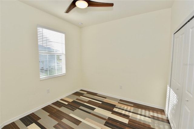 17817 Woodland Ct, Punta Gorda, FL 33982 - unfurnished bedroom with a closet and a ceiling fan