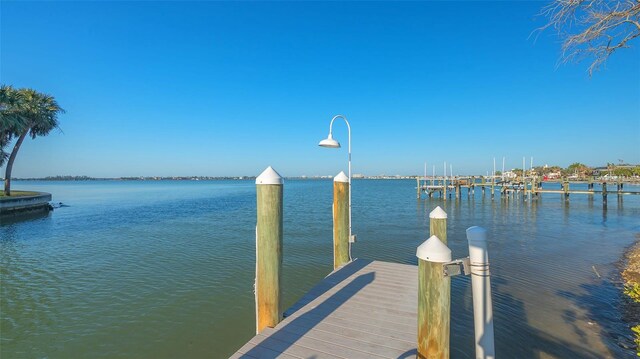 1540 Hillview Dr, Sarasota, FL 34239 - dock area featuring a water view