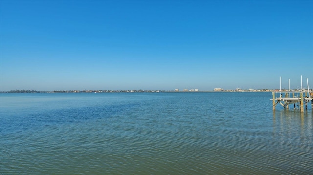 1540 Hillview Dr, Sarasota, FL 34239 - view of water feature featuring boat lift and a dock