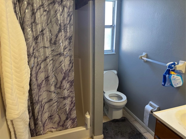 3255 51st Avenue Dr W, Bradenton, FL 34207 - full bath with tile patterned floors, vanity, toilet, and a shower stall