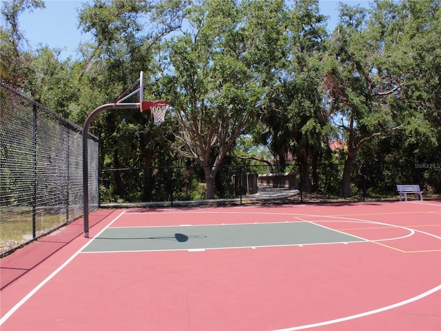 406 Petrel Trl, Bradenton, FL 34212 - view of basketball court featuring community basketball court and fence