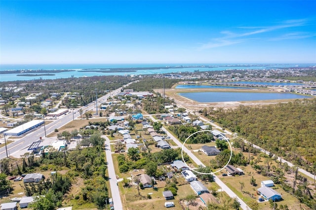drone / aerial view of a large body of water