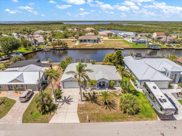 4219 Eastlake Ct, Port Charlotte, FL 33948 - bird's eye view featuring a water view and a residential view