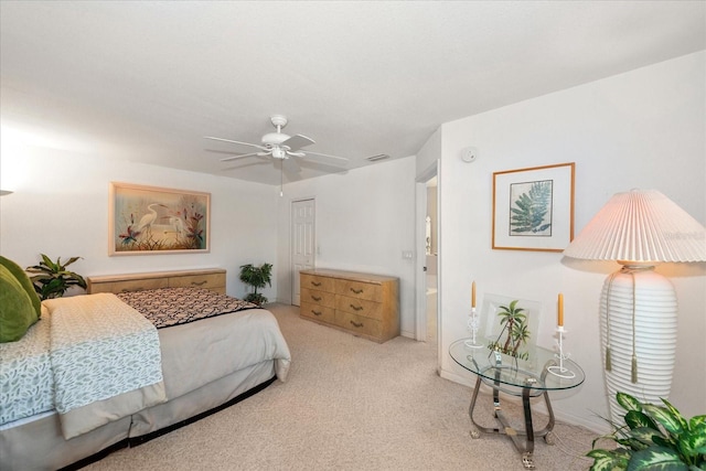 4219 Eastlake Ct, Port Charlotte, FL 33948 - bedroom featuring baseboards, a closet, light carpet, a ceiling fan, and visible vents